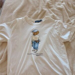 Ralph Lauren womens White Polo Bear Graphic Tee